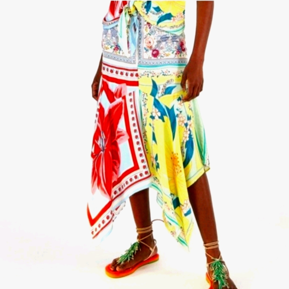 RIO FARM NWT AZALEA SCARF MIDI SKIRT !!